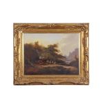 T.H. Williams RA, BI (fl. 1801-1830), British School, 19th Century. A wooded landscape scene with