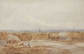 Robert Leman (1799-1863), 'A view of Norwich from the South-East'. Watercolour on paper, signed.