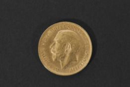 George V gold sovereign dated 1911