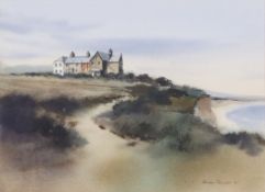 Adrian Taunton (British, b.1939), 'The Old Coastguard House - Weybourne'. Watercolour on arches,