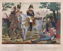 Two early French 19th Century Napoleonic prints, ca. 1820-30, 'Apoth?ose de Napoleon' and 'Trait d'