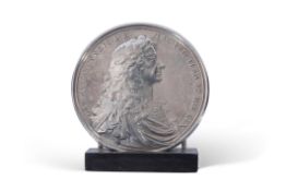 Jan Roettiers (1631-1703), a rare large silver medal commemorating the restoration of Charles II,