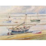 Kenneth Grant (British b.1934), 'Pamela' at Leigh-on-Sea. Oil on canvas, signed.ªProvenance: