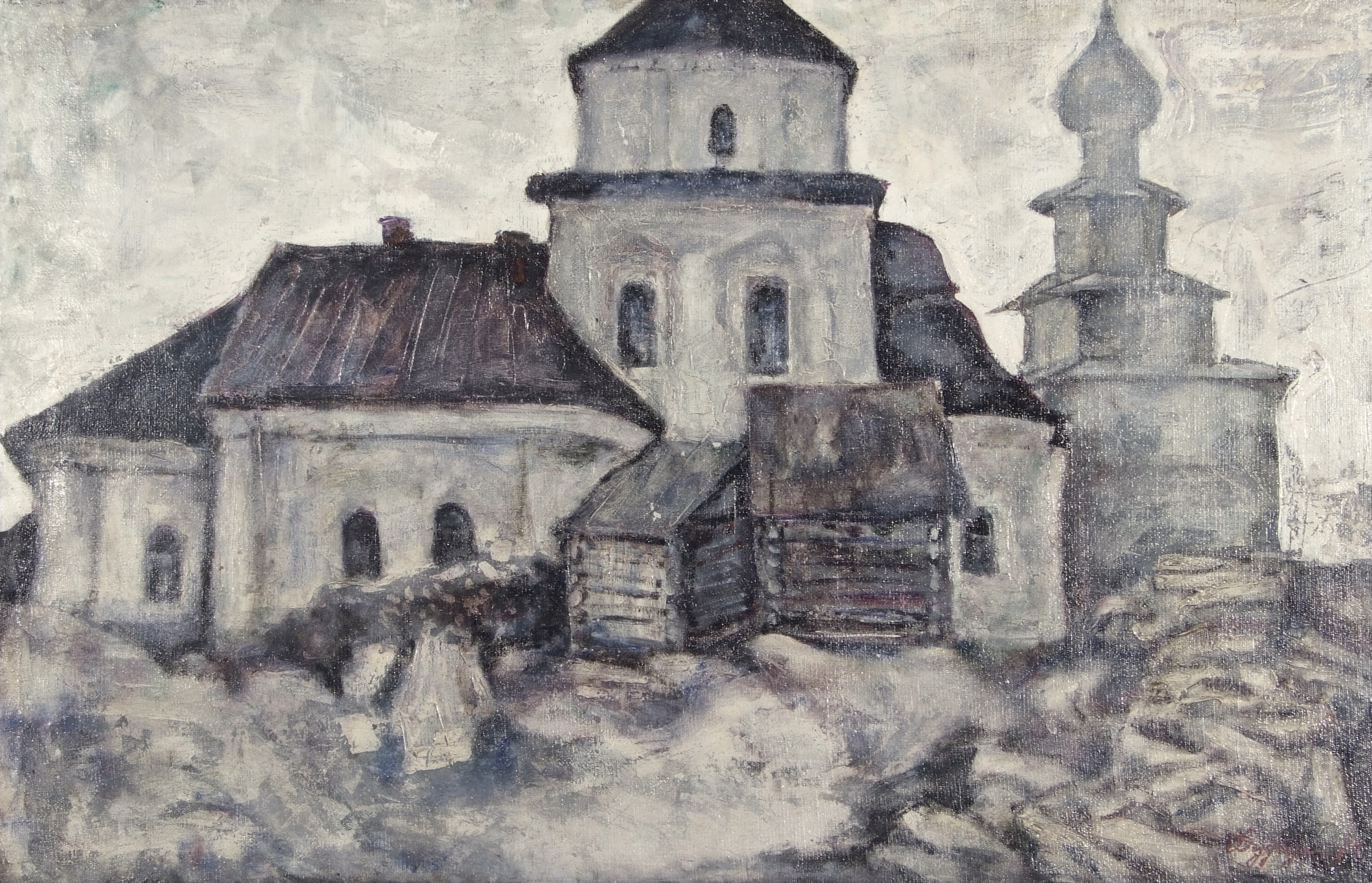 Leonid A Dudarenko (Belarusian, b.1930). An unidentified Belarusian Orthodox Church believed to be