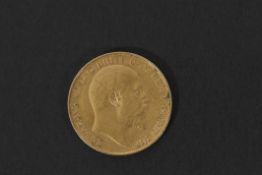 Edward VII gold half sovereign dated 1910