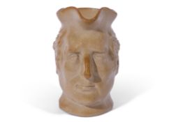 Steven Green salt glaze jug modelled as the head of the Duke of Wellington (small chip to rim),