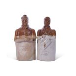 Doulton & Watts Lord Grey Reform flask impressed "The true of spirit of reform" with factory mark