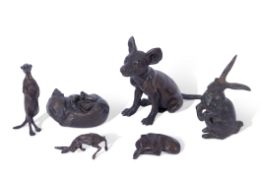 Tom Greenshield (contemporary British), collection various small bronze and resin bronze figures