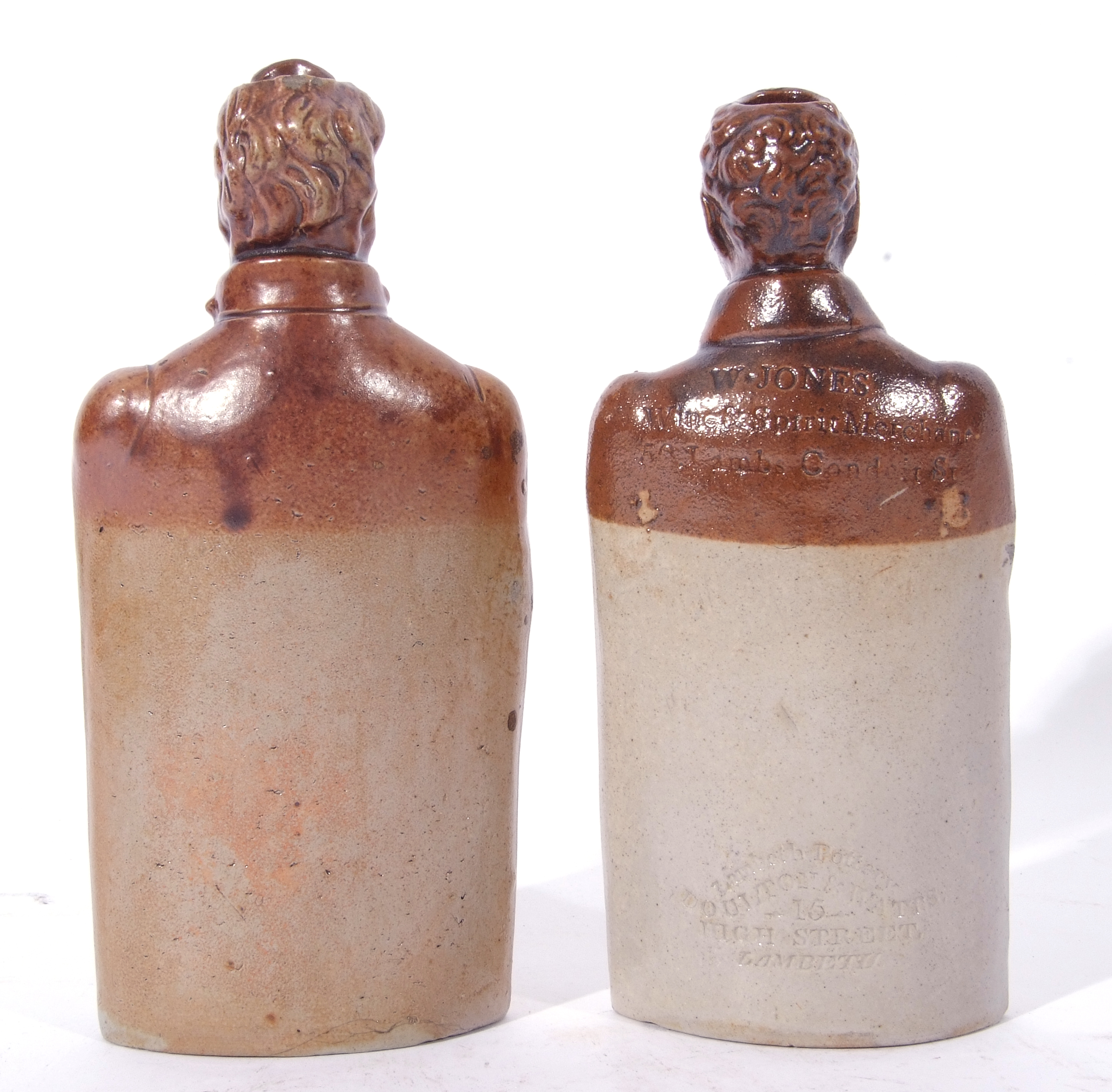 Doulton & Watts Lord Grey Reform flask impressed "The true of spirit of reform" with factory mark - Image 3 of 5