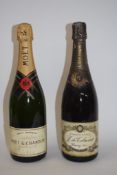 1 bt Moet Champagne t/w 1 bt J de Telmont Champagne (2)