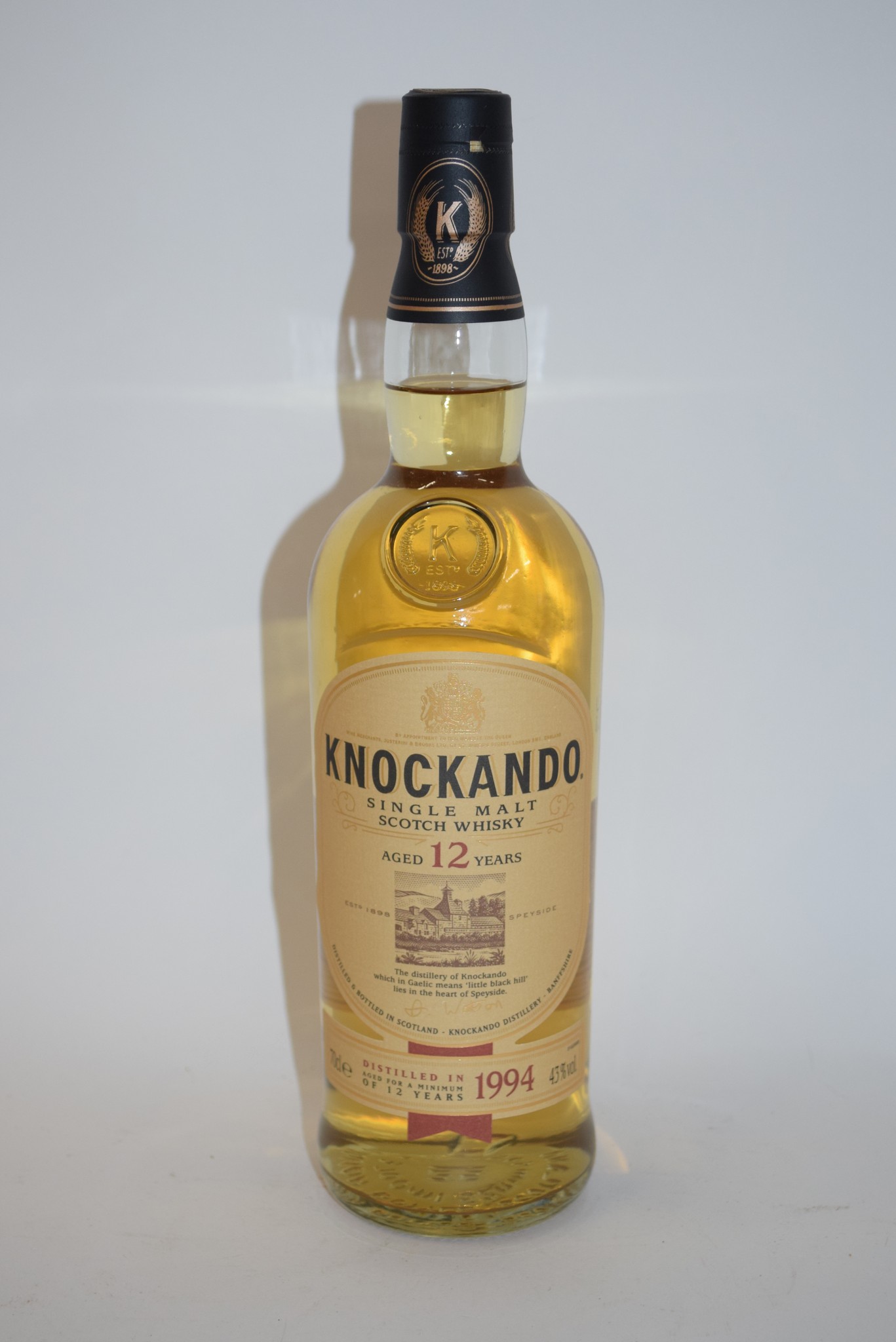 One bottle Knockando Single Malt Scotch Whisky, 12yo, 70cl, 43% vol 1994