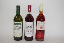 Three asorted Bottles: one 2008 Foncaussade Les Parcelles Rose, one 1996 Fonduroc, Bergerac Blanc de