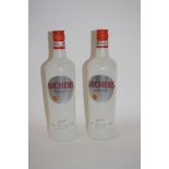 Two 70cl bottles of Archers Peach Schnapps