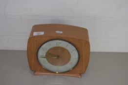 SMITHS CLOCK IN PALE WOODEN CASE