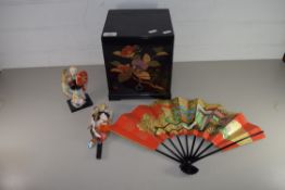 ORIENTAL STYLE JEWELLERY BOX ETC