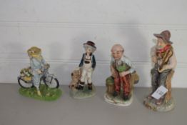 CERAMIC FIGURES OF A GARDENER ETC