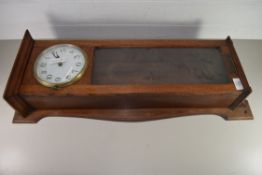 CLOCK IN OAK CASE WITH PLAQUE "SILENT ELECTRIC CLOCK, GOSWELL RD, LONDON"