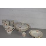 PART TEA SET COMPRISING TUREEN, BEAKERS AND A JUG