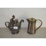 ROYALS PATENT PLATED TEA POT TOGETHER WITH A PLATED HOT WATER JUG