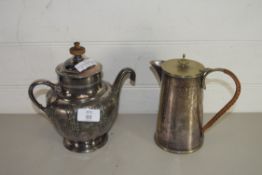 ROYALS PATENT PLATED TEA POT TOGETHER WITH A PLATED HOT WATER JUG