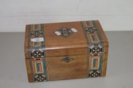 WOODEN JEWELLERY BOX WITH INLAY