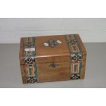 WOODEN JEWELLERY BOX WITH INLAY