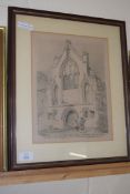 PRINT OF THE CHAPEL OF HOUGHTON IN THE DALE BY J S COTMAN 1812