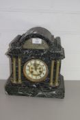 MARBLE CLOCK WITH CORINTHIAN TYPE COLUMNS