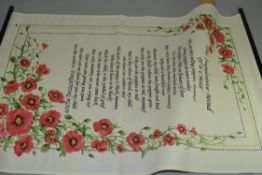 LINEN SCROLL "THE INQUISITIVE MIND OF A CHILD"