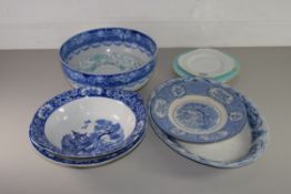 CHINA ITEMS, BLUE AND WHITE BOWLS ETC