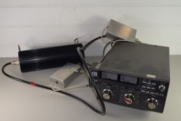 BOX CONTAINING ELECTRONIC ITEMS INCLUDING A YAESU TUNER ETC