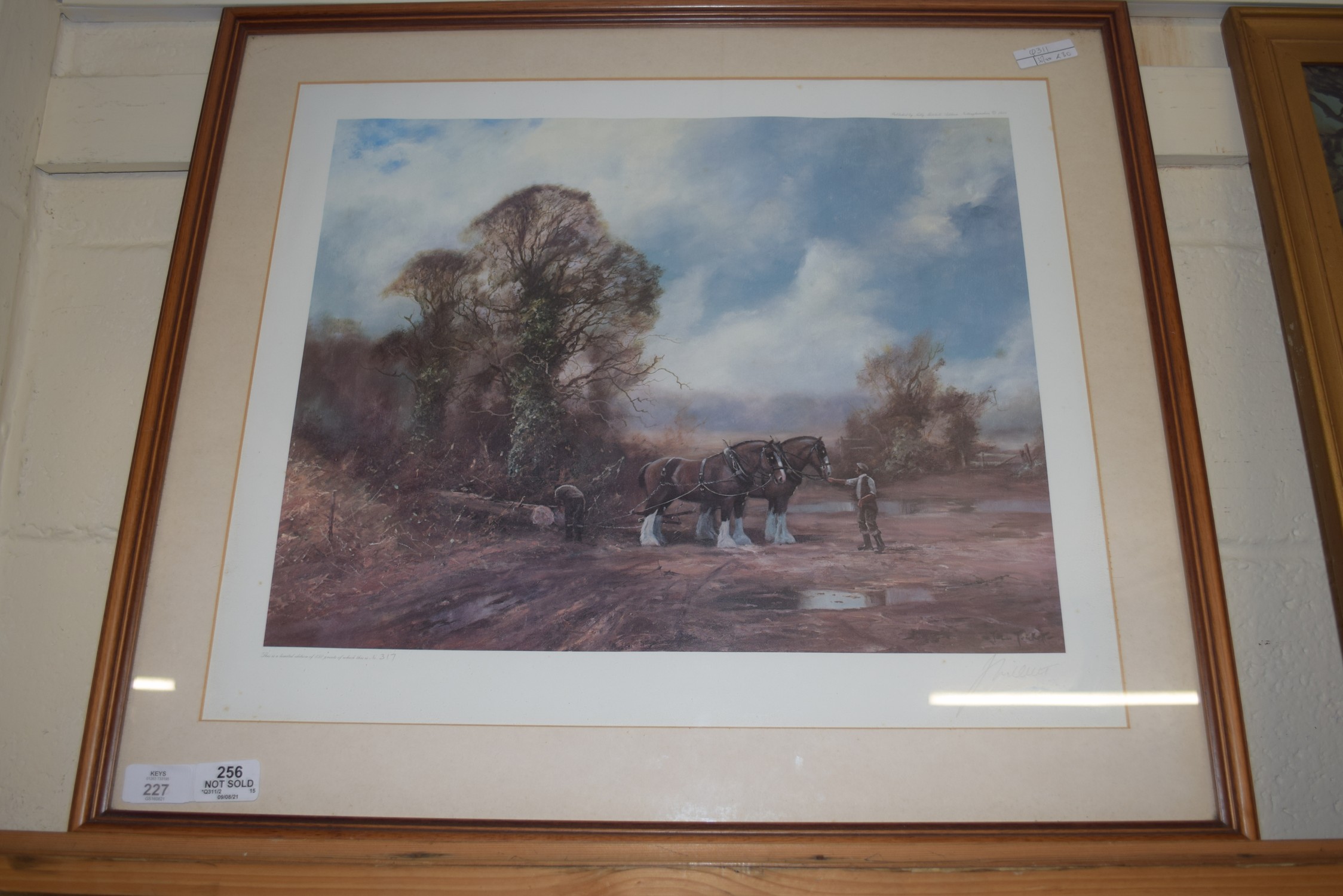 LIMTED EDITION PRINT BY JOHN TRICKETT OF CARTHORSES, 317/850