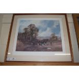 LIMTED EDITION PRINT BY JOHN TRICKETT OF CARTHORSES, 317/850