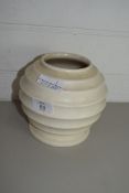 SPODE RIBBED VELAMOUR VASE IN ART DECO STYLE