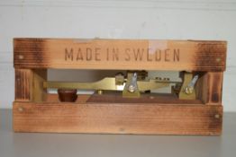 SWEDISH MADE BRASS ELECTRONIC ITEM