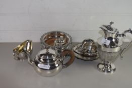 PLATED COFFEE POT AND OTHER SILVER PLATED ITEMS