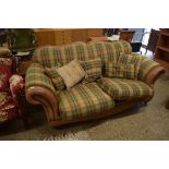 TWO-SEATER SOFA WITH TWEED FINISH CUSHIONS, 95CM WIDE