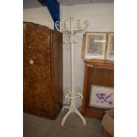 CREAM PAINTED BENTWOOD COAT STAND, 195CM HIGH