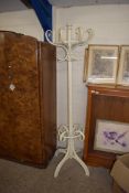 CREAM PAINTED BENTWOOD COAT STAND, 195CM HIGH