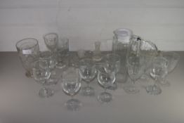 GLASS WARES, WINE GLASSES, FRUIT BOWL ETC