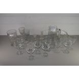 GLASS WARES, WINE GLASSES, FRUIT BOWL ETC