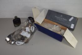 QTY OF SILVER PLATED CUTLERY INCLUDING A BOXED MAPPIN & WEBB SET AND LARGE MAPPIN & WEBB LADLE