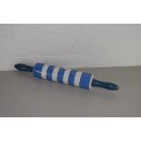 CORNISH TYPE BLUE AND WHITE ROLLING PIN