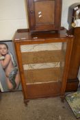 EARLY 20TH CENTURY WALNUT CHINA CABINET, 60CM WIDE