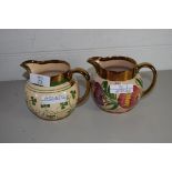 TWO LUSTRE JUGS