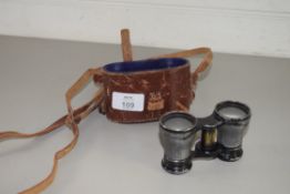 SMALL PAIR OF OPERA GLASSES IN ORIGINAL LEATHER CASE