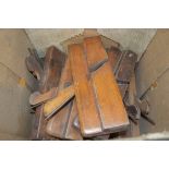 BOX MIXED VINTAGE WOODEN MOULDING PLANES