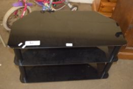SMOKED GLASS TV STAND, 80CM WIDE