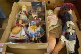 BOX OF MIXED COSTUME AND OTHER DOLLS