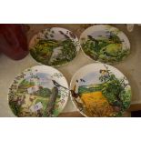 FOUR WEDGWOOD COLIN NEWMAN COLLECTORS PLATES